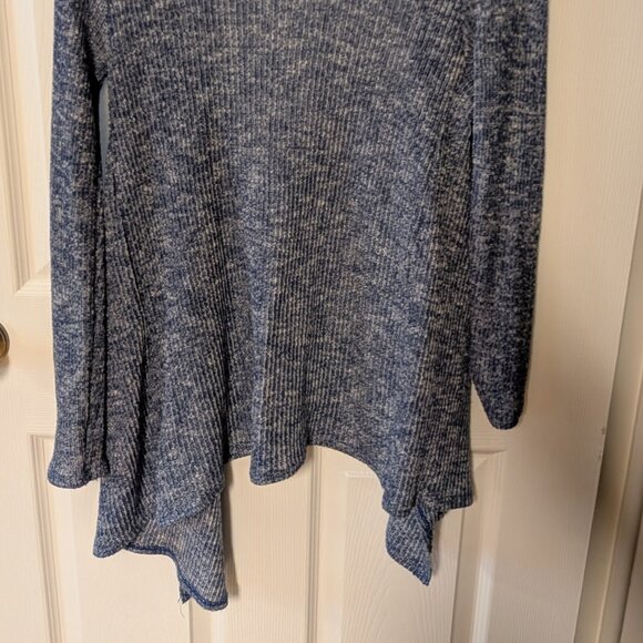 Juniors/Kids Volcom Brand Size Small 10 Heathered Blue Open Cardigan Sweater - Picture 3 of 5